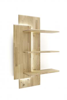 Wandregal RAVELLO T53   1 Paneel/3 Holzböden  Balkeneiche Bianco